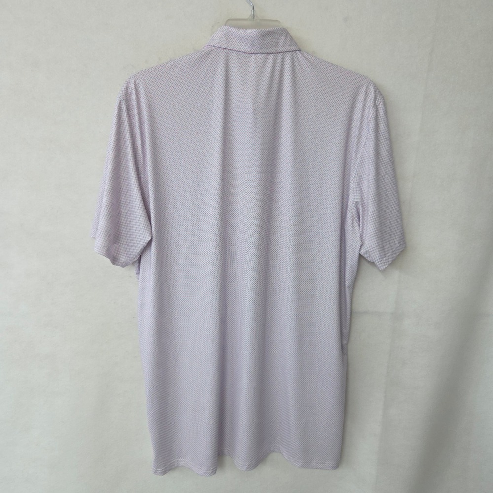 Holderness & Bourne Men XL The Demaret Golf Polo Shirt White Pink Blue Mossy Oak - Picture 3 of 9